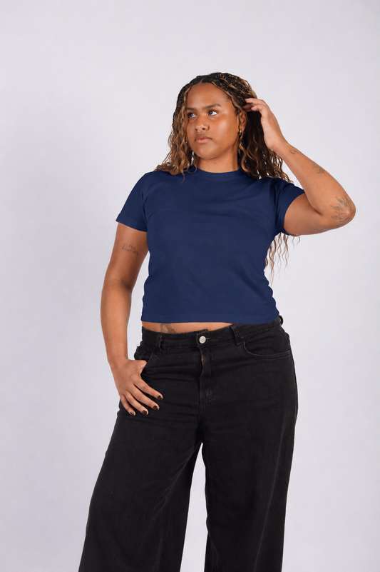 Baby Tee - Azul Marinho