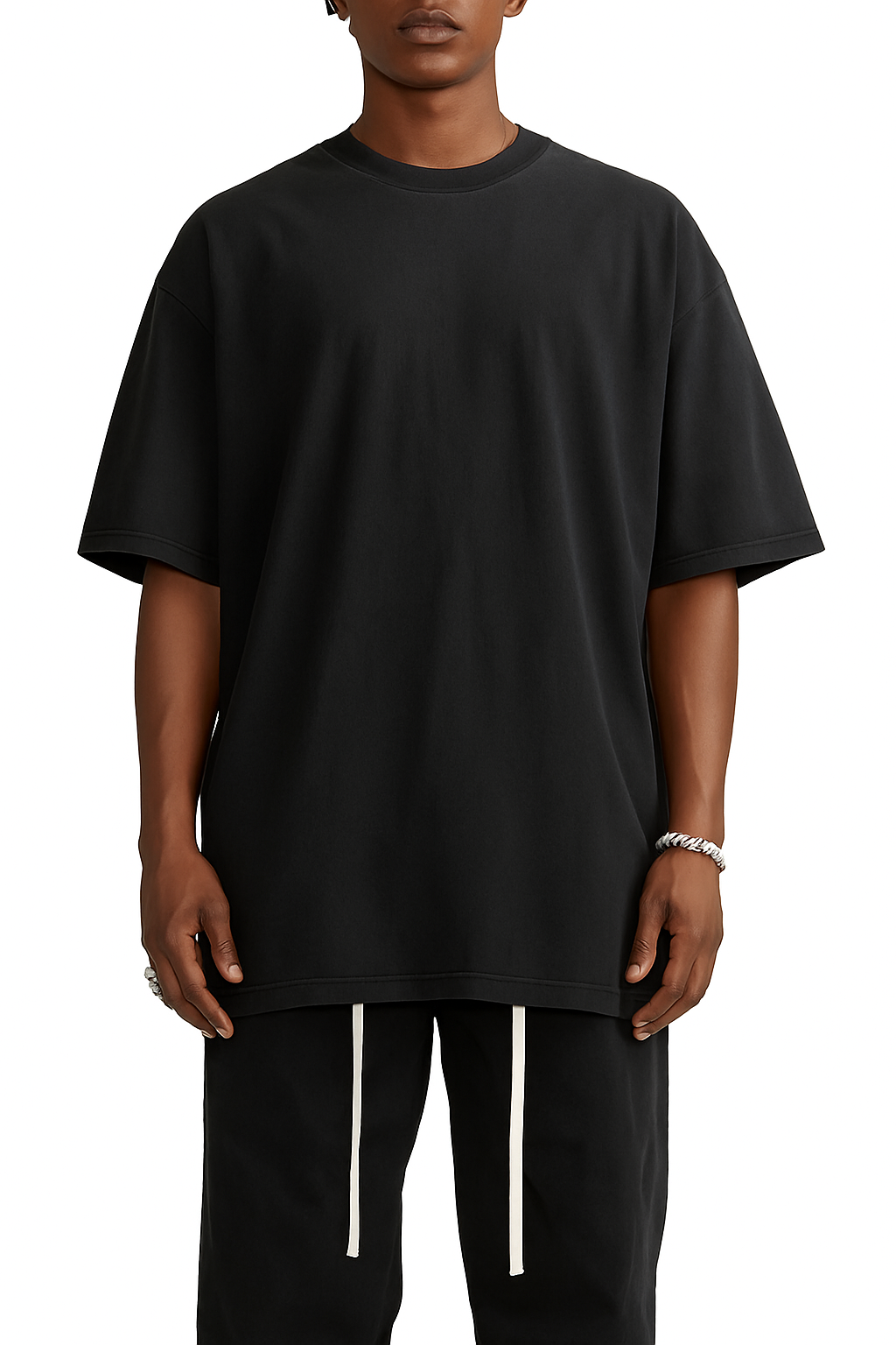 Tshirt Oversized Heavy - Preta Lisa